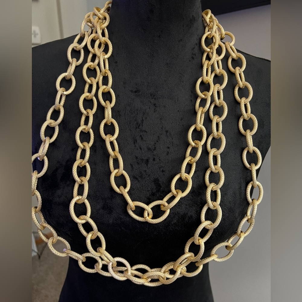 Gold chain layers necklace - Picture 1 of 1